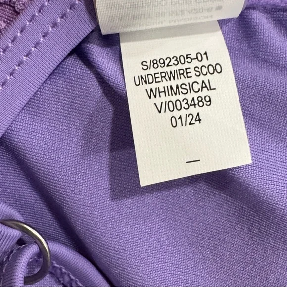 NWT Old Navy Ribbed Textured Lavender Bikini Top Underwire Adjustable Straps - Picture 10 of 11